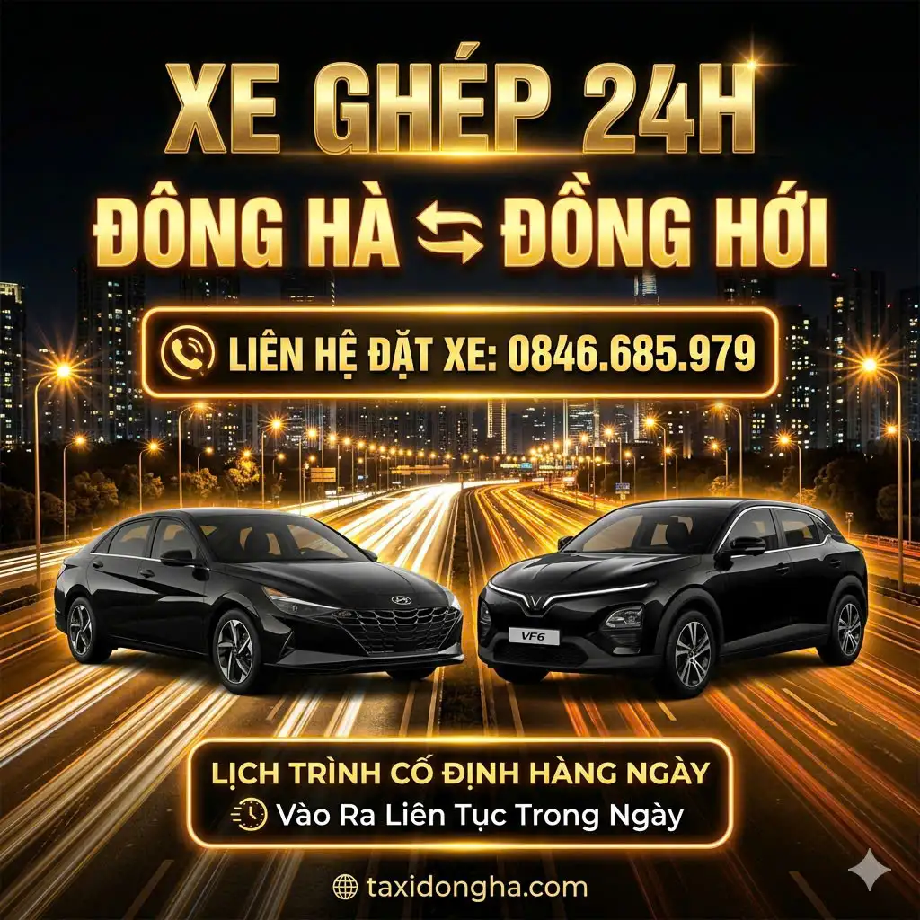 Xe Ghép Đông Hà – Đồng Hới Giá Rẻ | Đón Tận Nơi 24/24