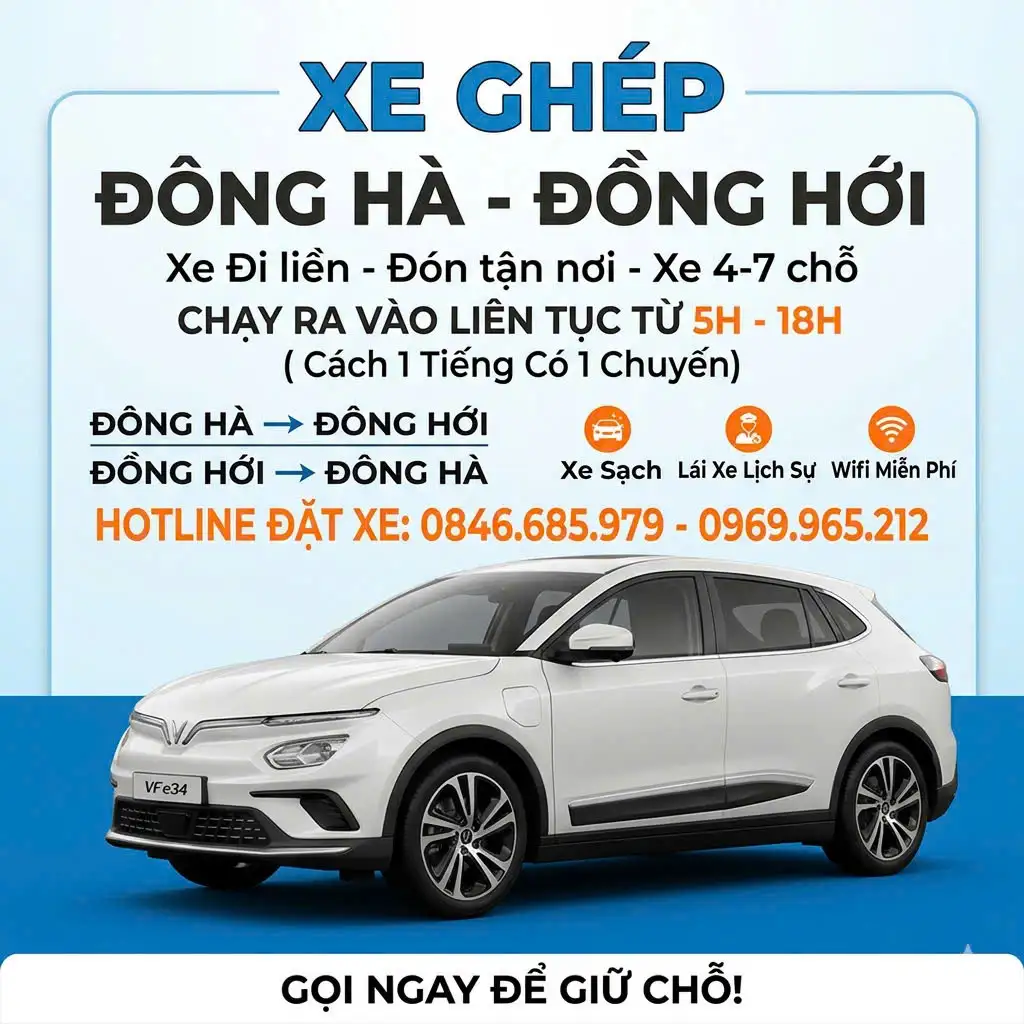 Xe Ghép Đồng Hới Đông Hà Uy Tín | Đón Tận Nơi – Giá Tốt