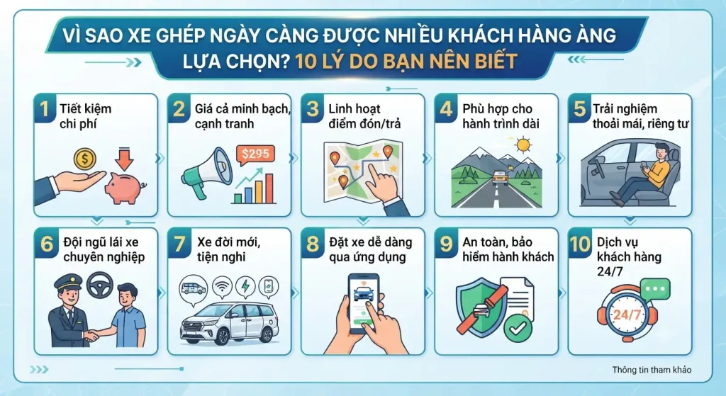Vì Sao Xe Ghép Ngày Càng Được Nhiều Khách Hàng Lựa Chọn? 10 Lý Do Bạn Nên Biết