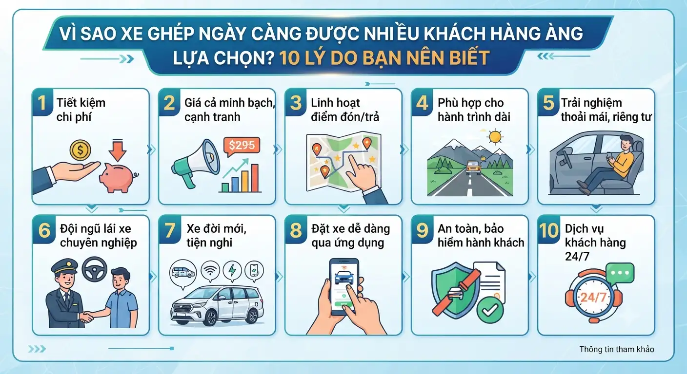 Vì Sao Xe Ghép Ngày Càng Được Nhiều Khách Hàng Lựa Chọn? 10 Lý Do Bạn Nên Biết