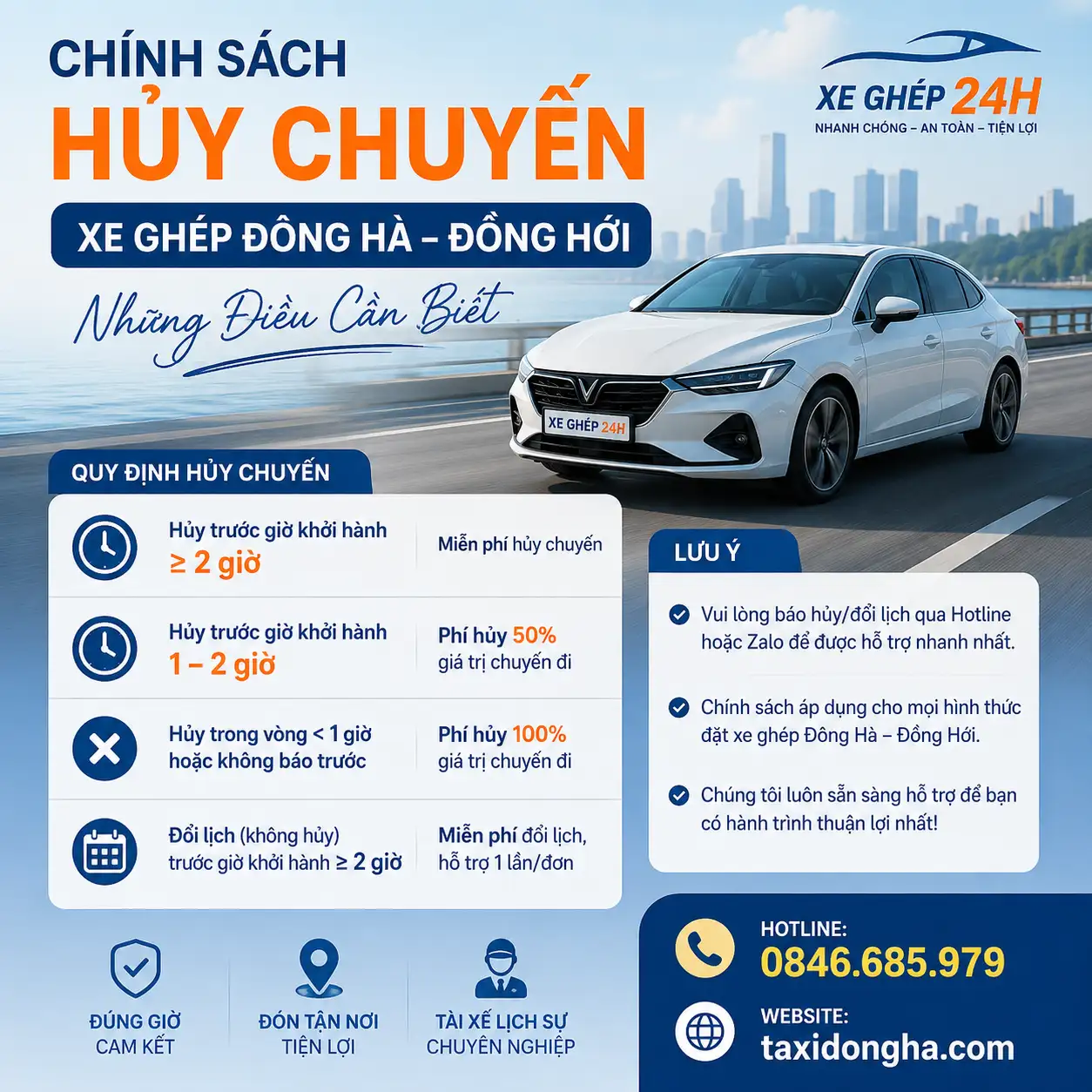 Chính Sách Hủy Chuyến Xe Ghép Đông Hà – Đồng Hới: Những Điều Cần Biết