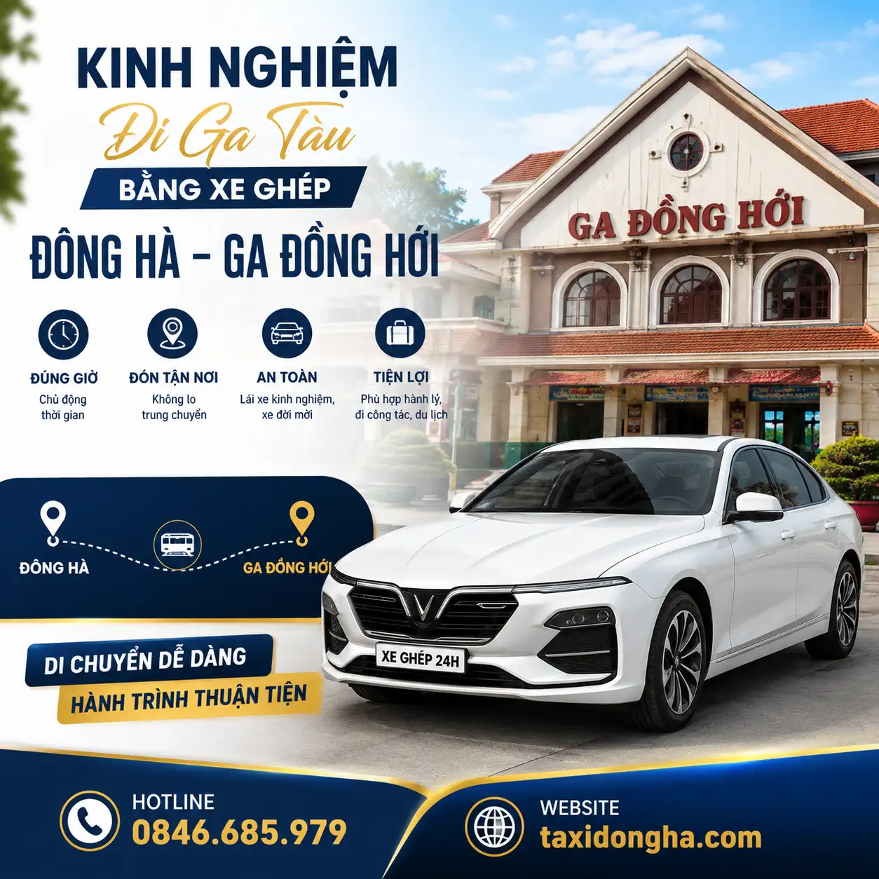 Kinh Nghiệm Đi Ga Tàu Bằng Xe Ghép Đông Hà – Ga Đồng Hới