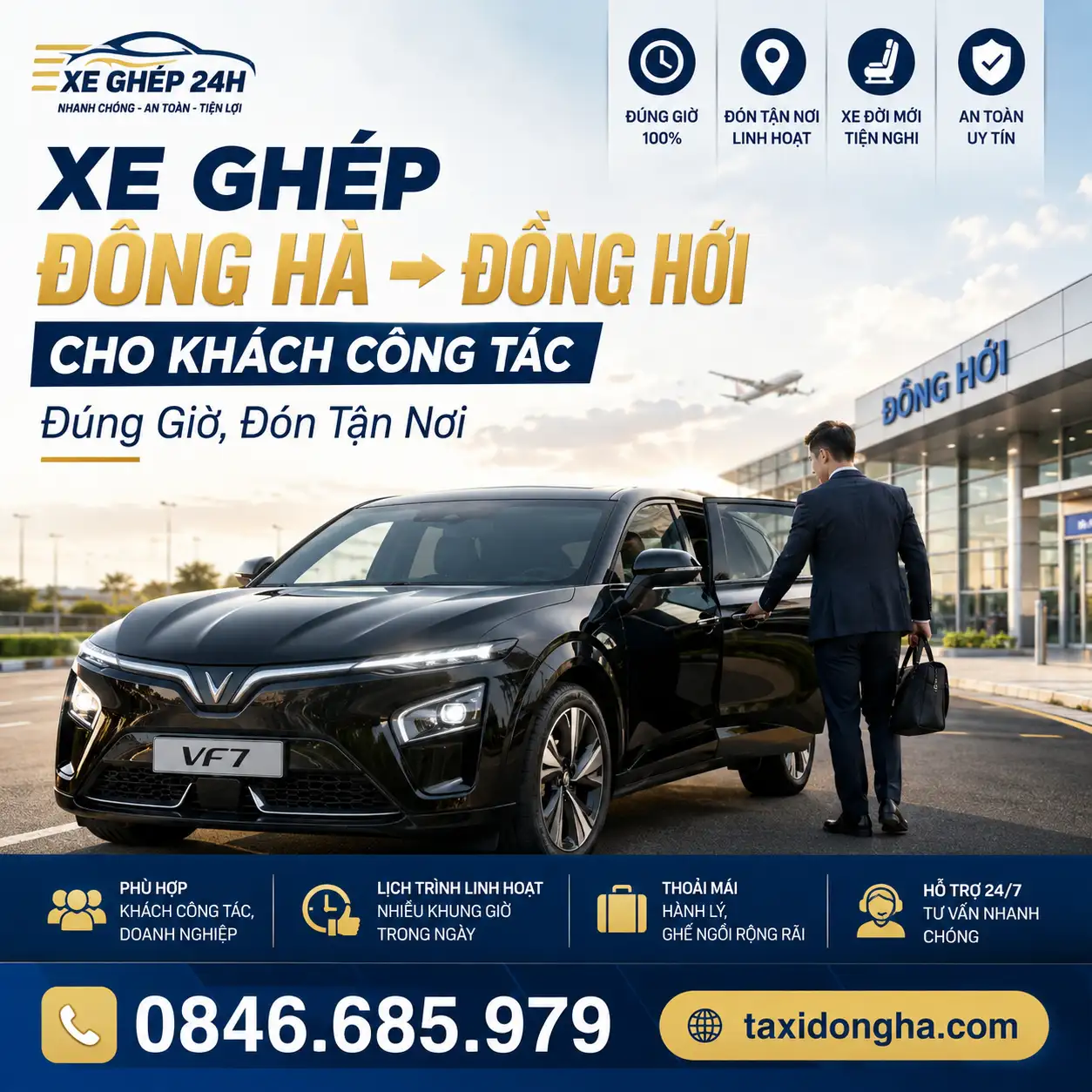 Xe Ghép Đông Hà Đi Đồng Hới Cho Khách Công Tác | Đúng Giờ, Đón Tận Nơi