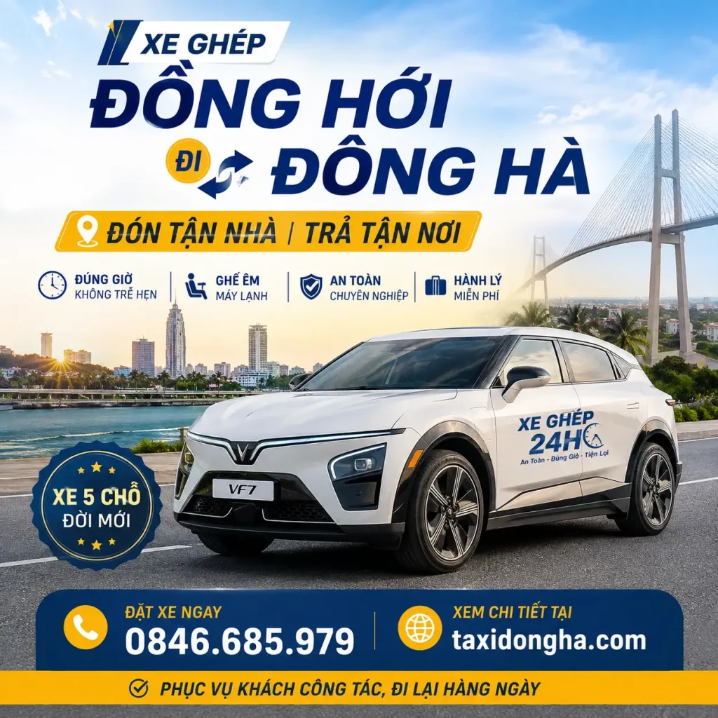 Xe Ghép Đồng Hới Đi Đông Hà Đón Tận Nhà | Trả Tận Nơi