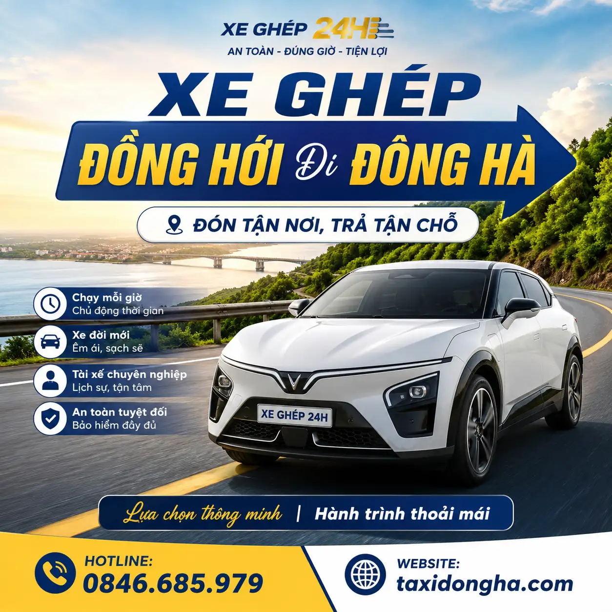 Xe Ghép Đồng Hới Đi Đông Hà | Đón Tận Nơi, Trả Tận Chỗ